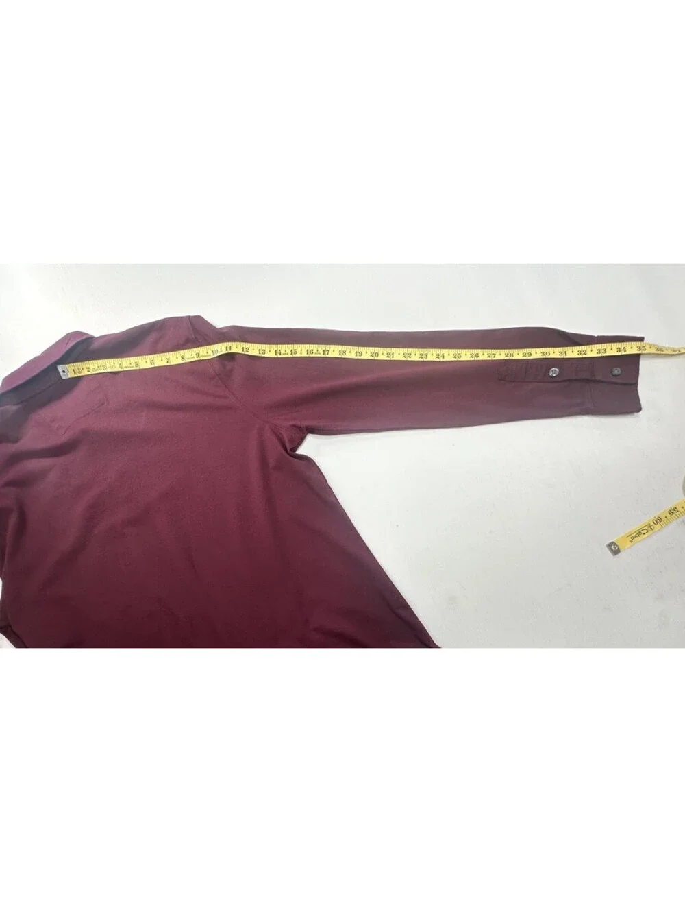 Banana Republic 1/4 Button Performance Polo Maroon Mens XL